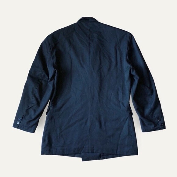 𝅺80s Marithe Francois Girbaud Military Jacket Blazer Black Grunge Mens M - Picture 9 of 13